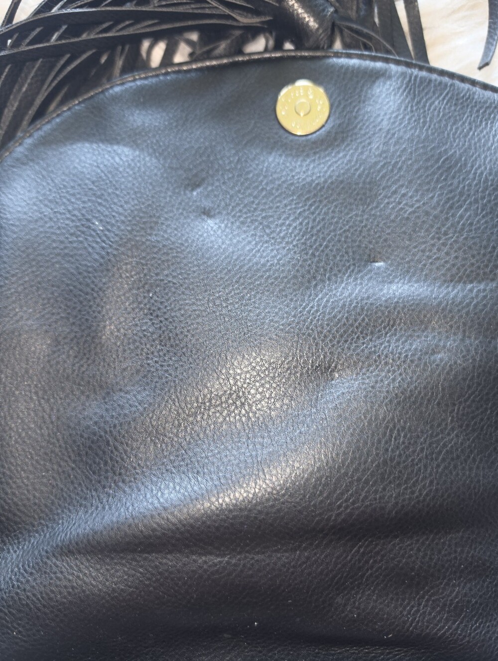 Deux Lux Black Woven Backpack Tassel Gold Hardware Boho Bag - Picture 8 of 11
